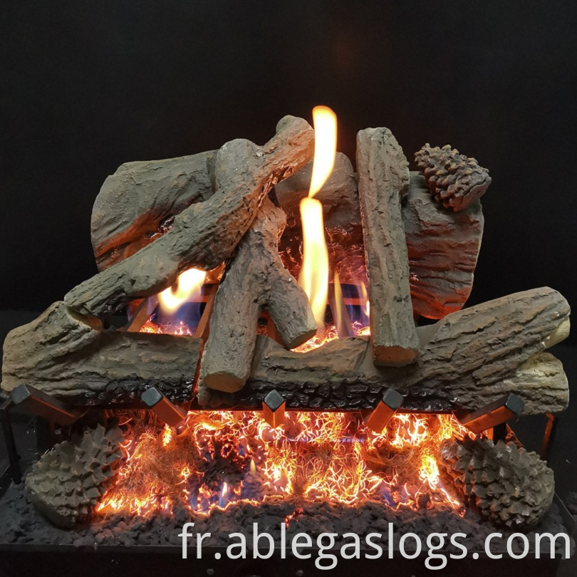 Ceramic Oak Gas Log Jpg